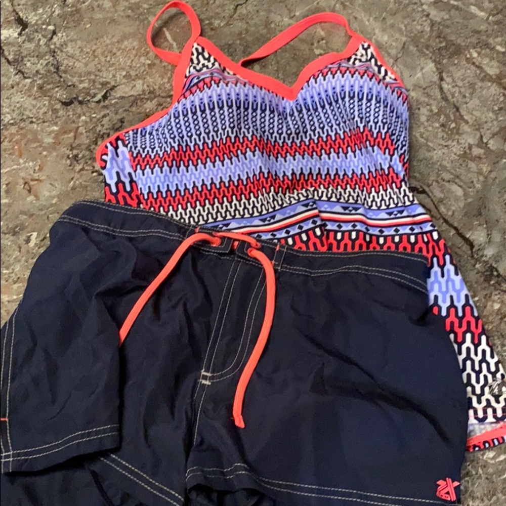 Size 10 two piece Zero X Posur swimsuit.